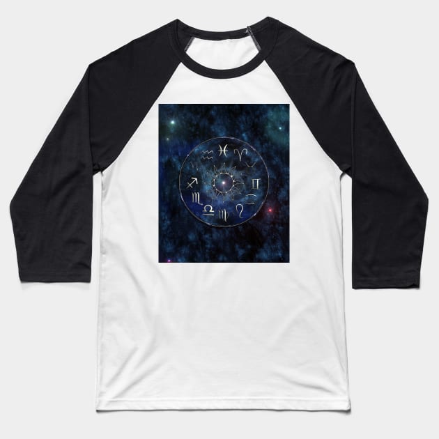 Zodiac Chart Baseball T-Shirt by Packrat